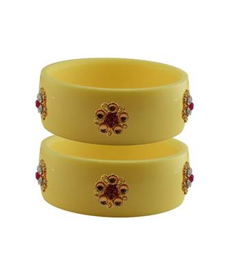 Cream Stone Stud Acrylic Bangle with very extra size 1