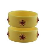 Cream Stone Stud Acrylic Bangle with very extra size