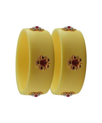 Cream Stone Stud Acrylic Bangle with very extra size 2