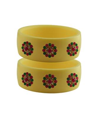 Cream Stone Stud Acrylic Bangle with very extra size 1