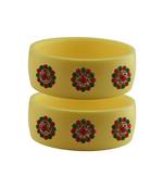 Cream Stone Stud Acrylic Bangle with very extra size