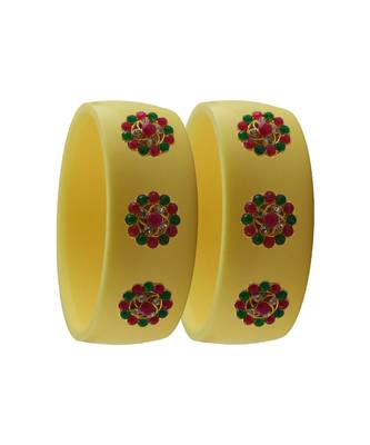 Cream Stone Stud Acrylic Bangle with very extra size 2