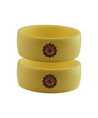 Cream Stone Stud Acrylic Bangle with very extra size 1