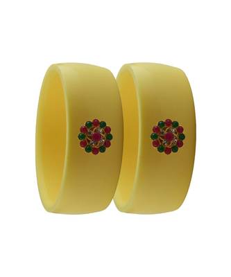 Cream Stone Stud Acrylic Bangle with very extra size 2