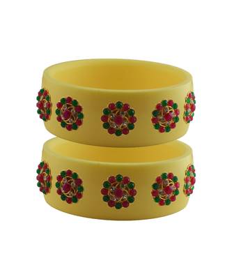 Cream Stone Stud Acrylic Bangle with very extra size 1