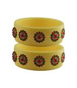 Cream Stone Stud Acrylic Bangle with very extra size