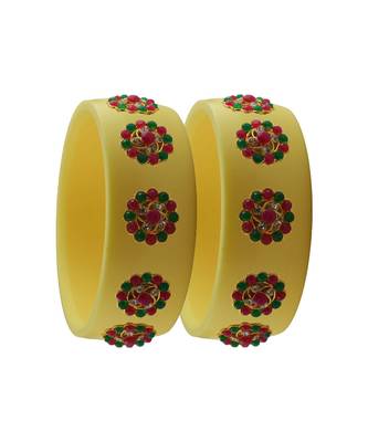 Cream Stone Stud Acrylic Bangle with very extra size 2