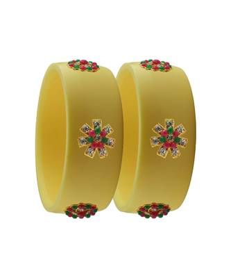 Cream Stone Stud Acrylic Bangle with very extra size 2