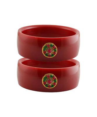 Red Stone Stud Acrylic Bangle with very extra size 1