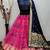 Pink Banarasi Brocade Silk Semi Stitched Lehenga Choli
