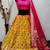 Yellow Banarasi Brocade Silk Semi Stitched Lehenga Choli