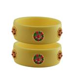 Cream Stone Stud Acrylic Bangle with very extra size