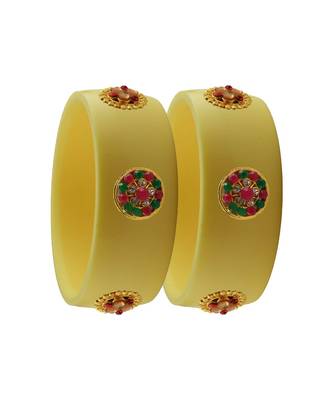 Cream Stone Stud Acrylic Bangle with very extra size 2