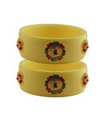 Cream Stone Stud Acrylic Bangle with very extra size