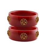 Red Stone Stud Acrylic Bangle with very extra size