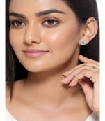 Ovate Blue Studs in 925 silver