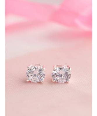 Radiance Solitaire studs in 925 silver 2
