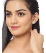 Halo solitaire twin studs in 925 silver