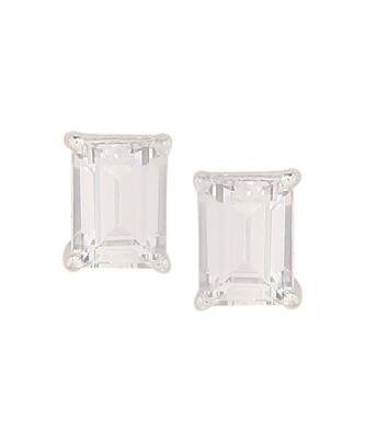 Bright oblong stud  in 925 silver 1