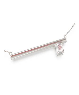 Horizontal Bar Necklace (with chain) in 925 silver 3