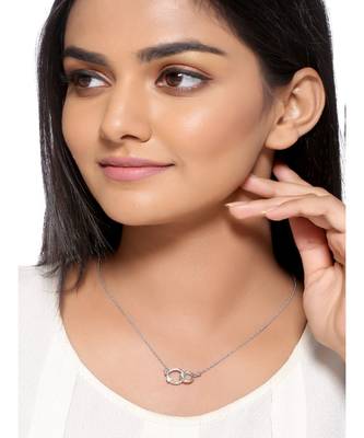 Duo Loop Pendant (With chain) in 925 silver 1