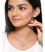 Duo Loop Pendant (With chain) in 925 silver