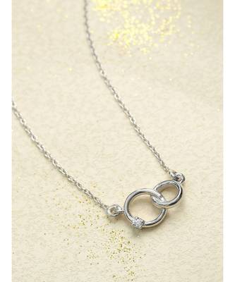 Duo Loop Pendant (With chain) in 925 silver 2