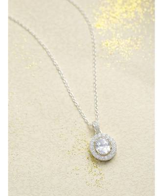 Orb Crystal Pendant (With chain) in 925 silver 1