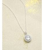 Orb Crystal Pendant (With chain) in 925 silver