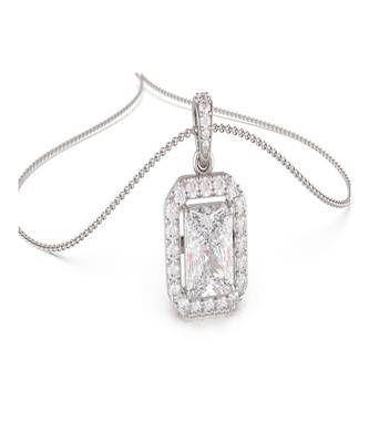 Quad Crystal Necklace (with chain) in 925 silver 1