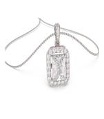 Quad Crystal Necklace (with chain) in 925 silver