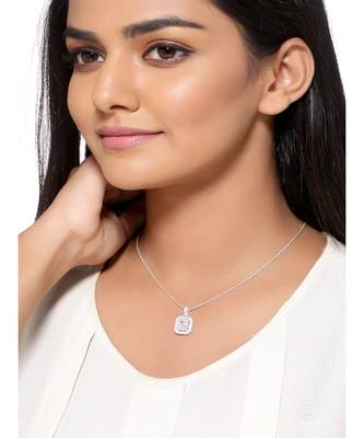 Quad Crystal Necklace (with chain) in 925 silver 2