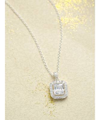 Quad Crystal Necklace (with chain) in 925 silver 4