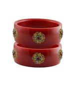 Red Stone Stud Acrylic Bangle with very extra size
