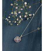 Double Halo Solitaire Pendant (With Chain) in 925 silver