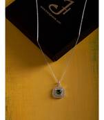 Emerald Isle Double Halo Pendant (With Chain) in 925 silver