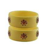 Cream Stone Stud Acrylic Bangle with very extra size