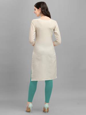 white cotton Embroidered Stitched   Kurti 2