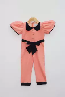 Peach Linen Jumpsuit
