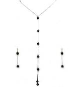 Brown beaded jewellery Brass Copper   Necklace &  Pair of Earrings