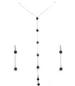 Brown beaded jewellery Brass Copper   Necklace &  Pair of Earrings