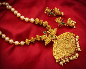 multicolor Traditinal Gold Plated Alloy Necklace 1