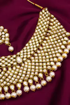 multicolor Traditinal Gold Plated Alloy Necklace