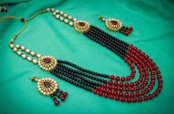 multicolor Traditinal Gold Plated Alloy Necklace 1