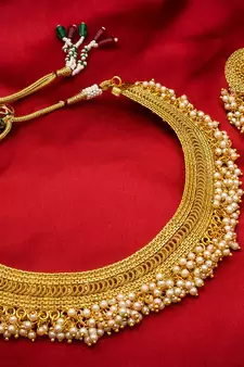 multicolor Traditinal Gold Plated Alloy Necklace