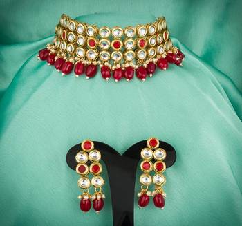 multicolor Traditinal Gold Plated Alloy Necklace 1