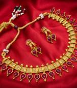 multicolor Traditinal Gold Plated Alloy Necklace