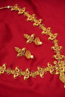 multicolor Traditinal Gold Plated Alloy Necklace