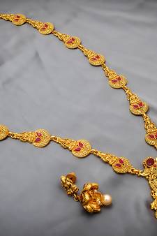 multicolor Traditinal Gold Plated Alloy Necklace