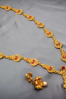 multicolor Traditinal Gold Plated Alloy Necklace